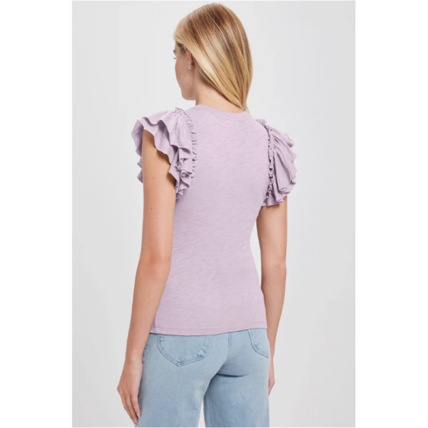 Goldie - Double Ruffle Tee - Lilac