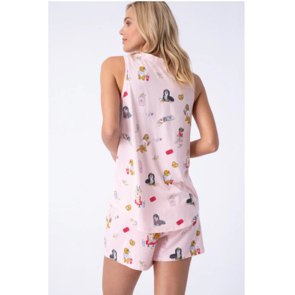 PJ Salvage - Playful Print Set - Pink Pet Movie