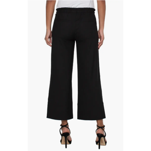 Liverpool - Tie Waist Wide Leg - Black