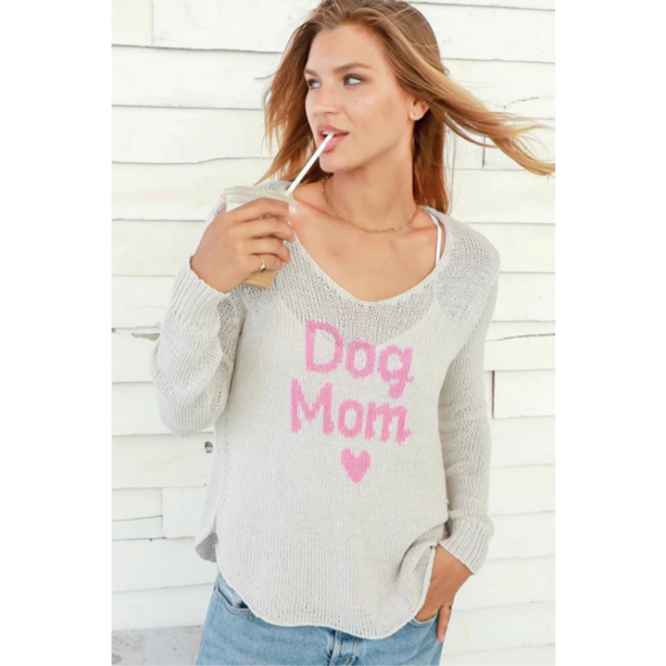 Wooden Ships - Dog Mom - Tan/Pink