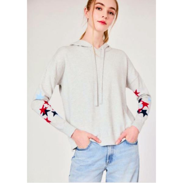 J Society - Star Slv Hoodie - Cloud