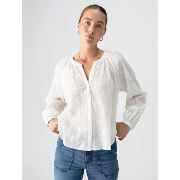 Sanctuary - Shimmer Blouse - Chalk