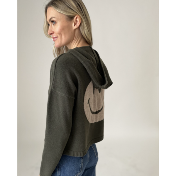 Six/Fifty - Smiley Hoodie - Olive/Latte