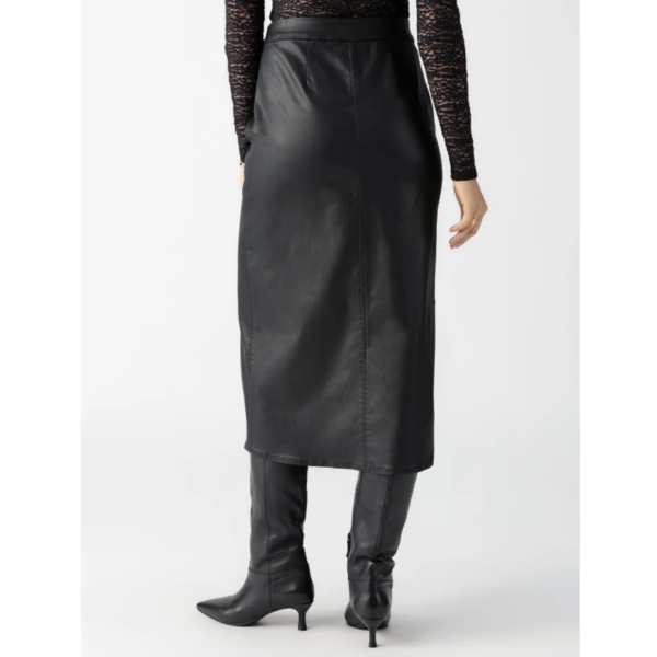 Sanctuary - Long Coated Skirt - Black